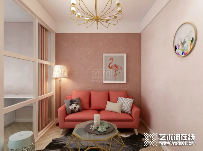MM艺术涂料卧室图片丨不止奶茶和西瓜，还有清爽一“夏”的家